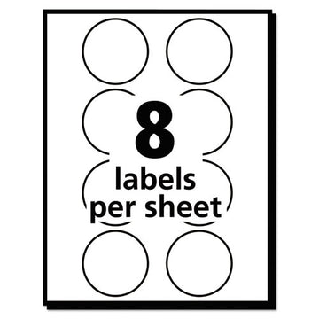 Avery® Printable Self-adhesive Removable Color-coding Labels, 1.25" Dia., Neon Orange, 8-sheet, 50 Sheets-pack, (5476) freeshipping - TVN Wholesale